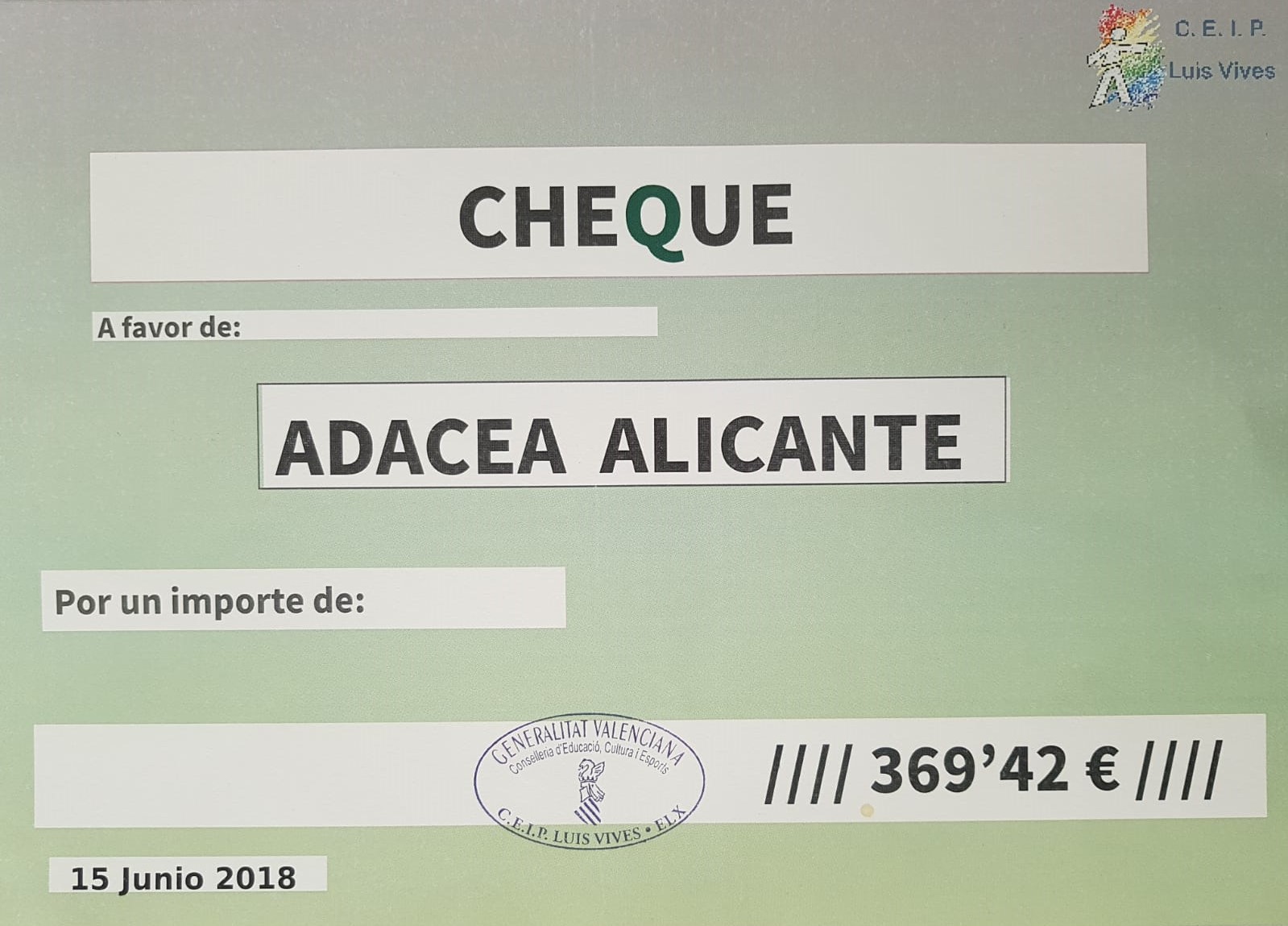 El C.E.I.P. Luis Vives de Elche colabora con ADACEA
