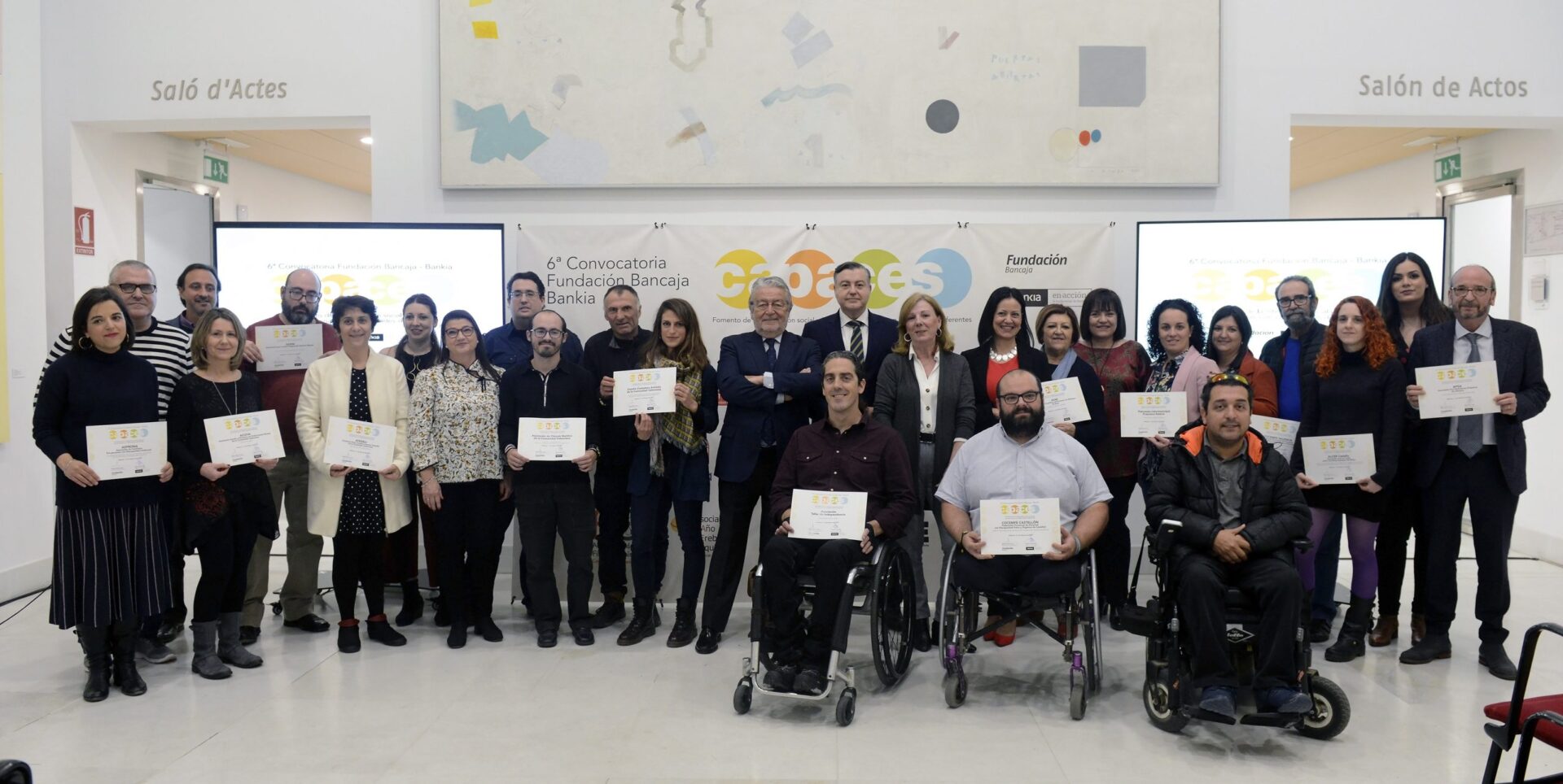 Acto de entrega Fundación Bancaja 6ª Convocatoria Bankia «CAPACES»