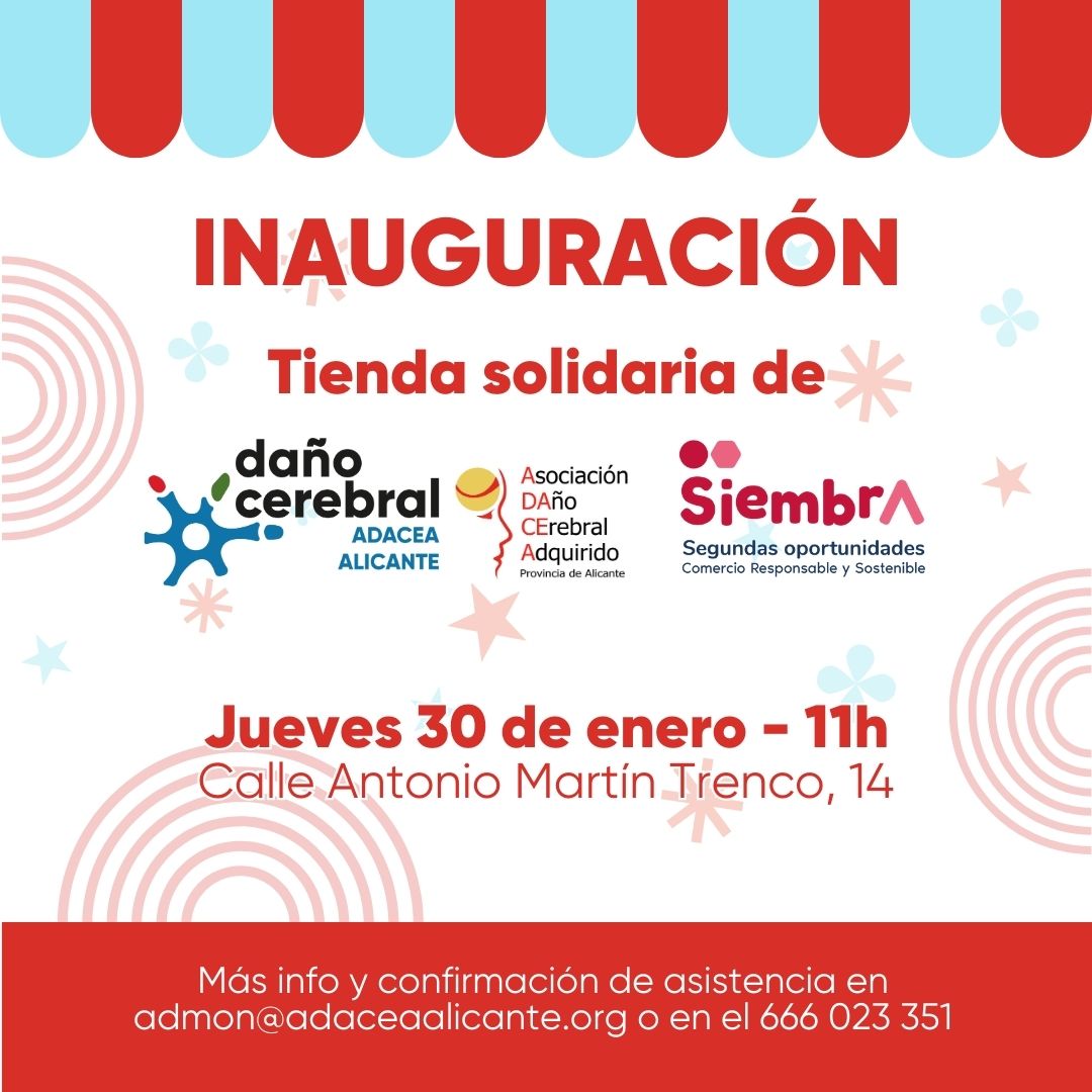 Inauguración tienda solidaria de Daño Cerebral Adacea Alicante